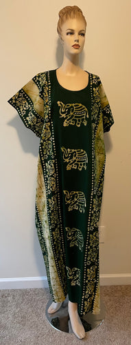 100% Cotton Plus size 1X 2X 3X Cotton Print Caftan !