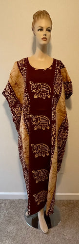 100% Cotton Plus size 1X 2X 3X Cotton Print Caftan !