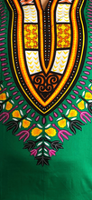 Load image into Gallery viewer, 100% Cotton Fabric, Dashiki Print Kaftan with Zipper, 1X, 2X, 3X