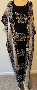 100% Cotton Plus size 1X 2X 3X Cotton Print Caftan !