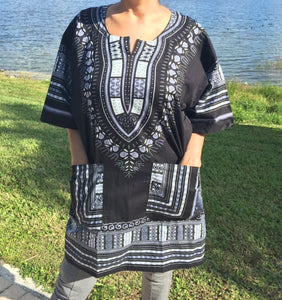 African Unisex Dashiki Plus Size! One Size! One Size Fits Most! Hippie Shirt! 60s 70s Look!